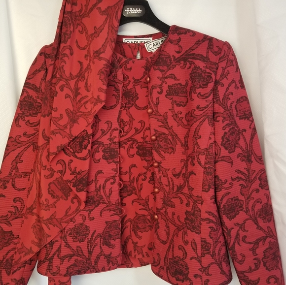 Carlisle Jackets & Blazers - Carlisle Red Jacket and blouse, with Black Patterns